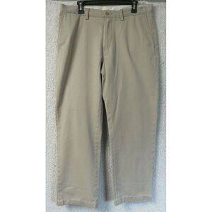 Mens Polo Ralph Lauren Relaxed Fit Chino Pants Cotton Beige Sz 34/30 Flat‎ Front